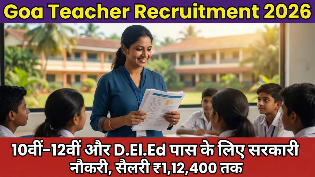 Goa Primary Teacher Recruitment 2026