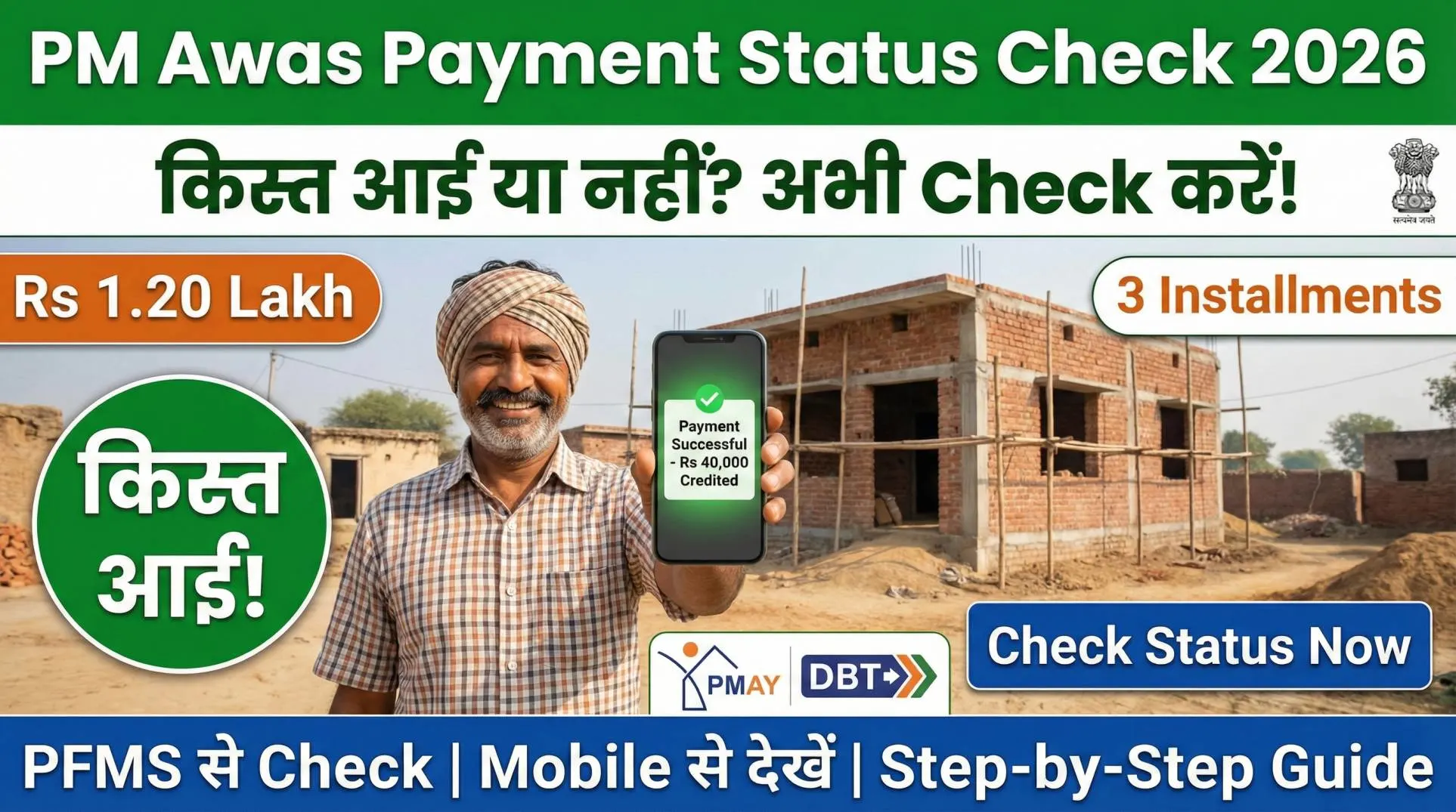 PM Awas Yojana Payment Status Check 2026