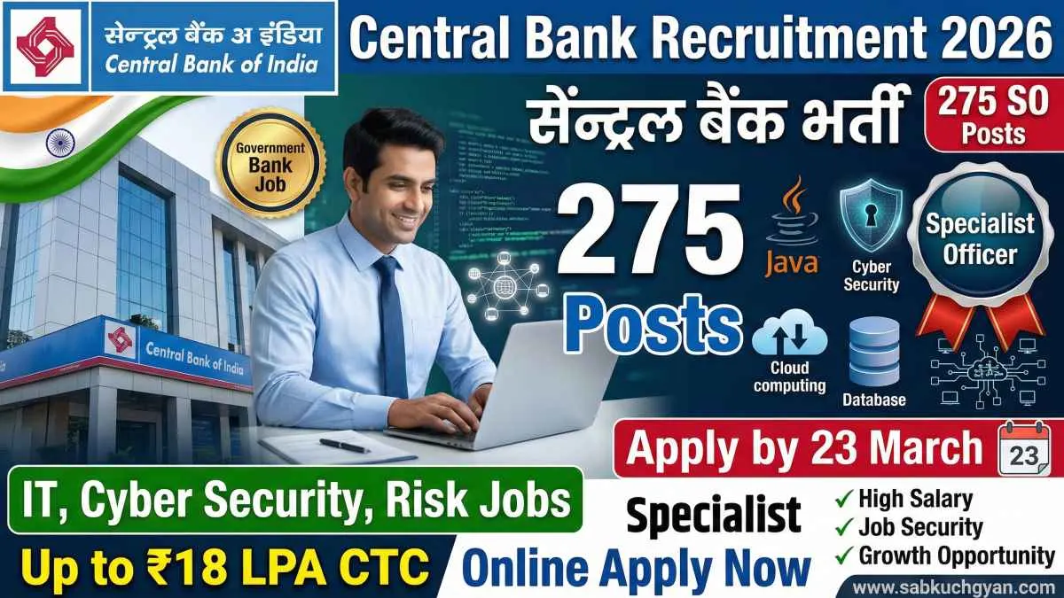 Central Bank of India Recruitment 2026