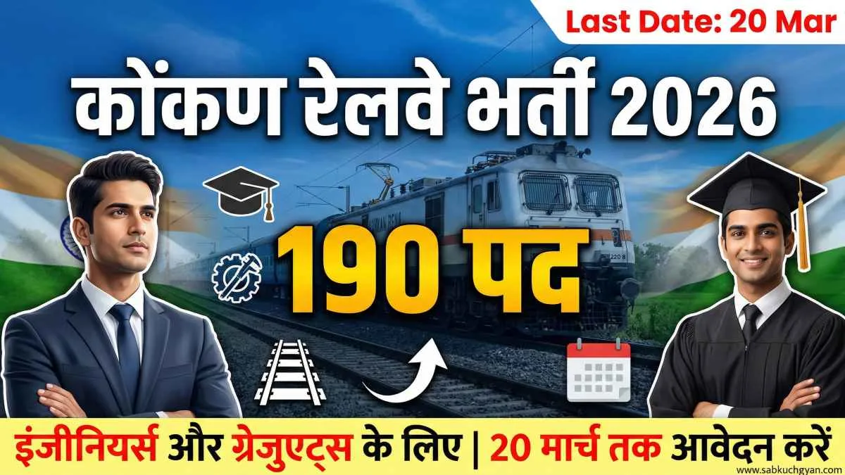 Konkan Railway Recruitment 2026